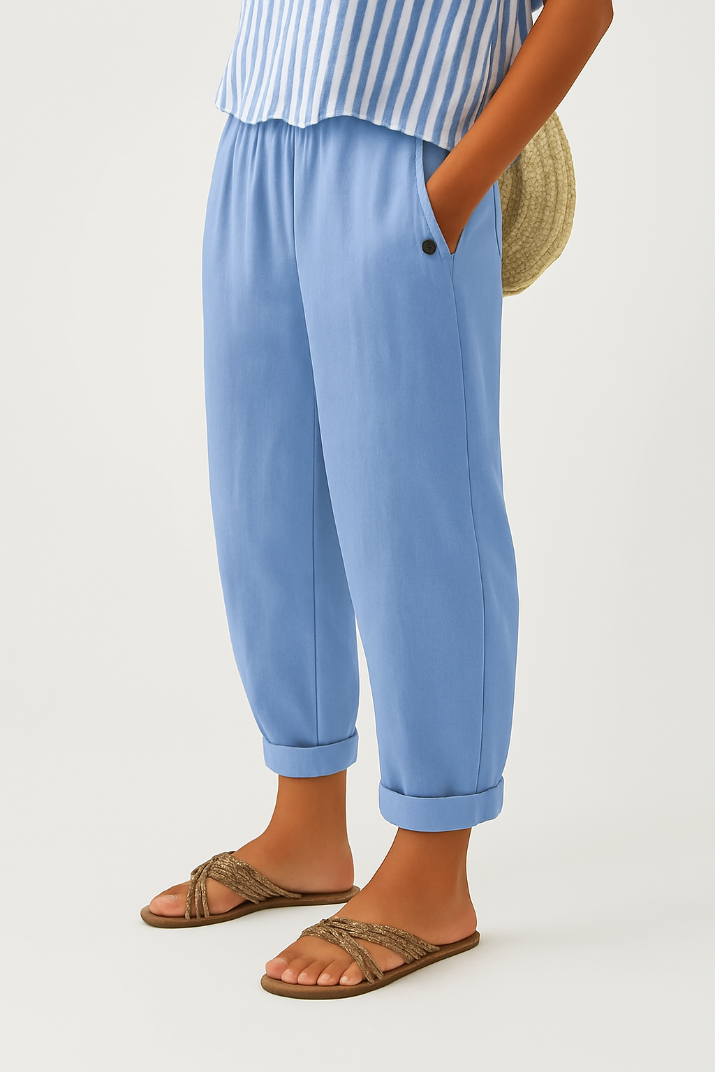 Estela| Pantalones atemporales con efecto lino