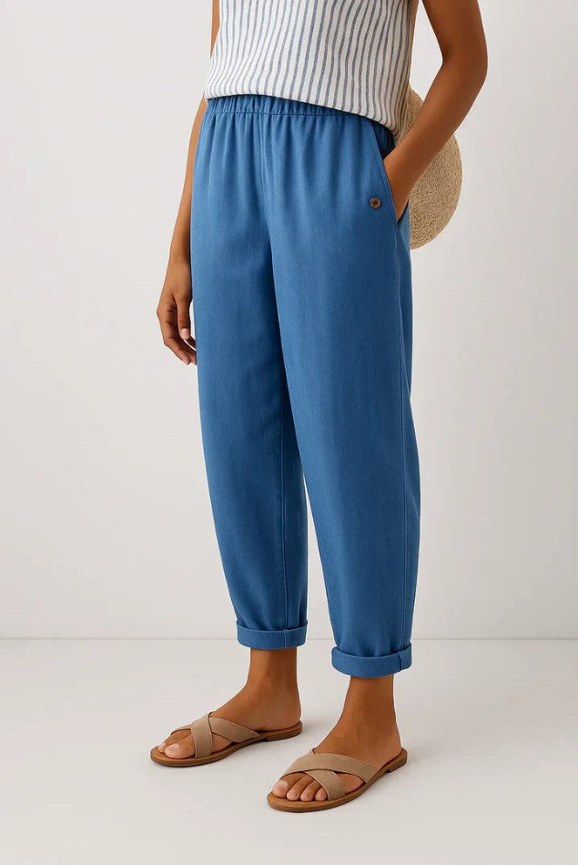 Estela| Pantalones atemporales con efecto lino