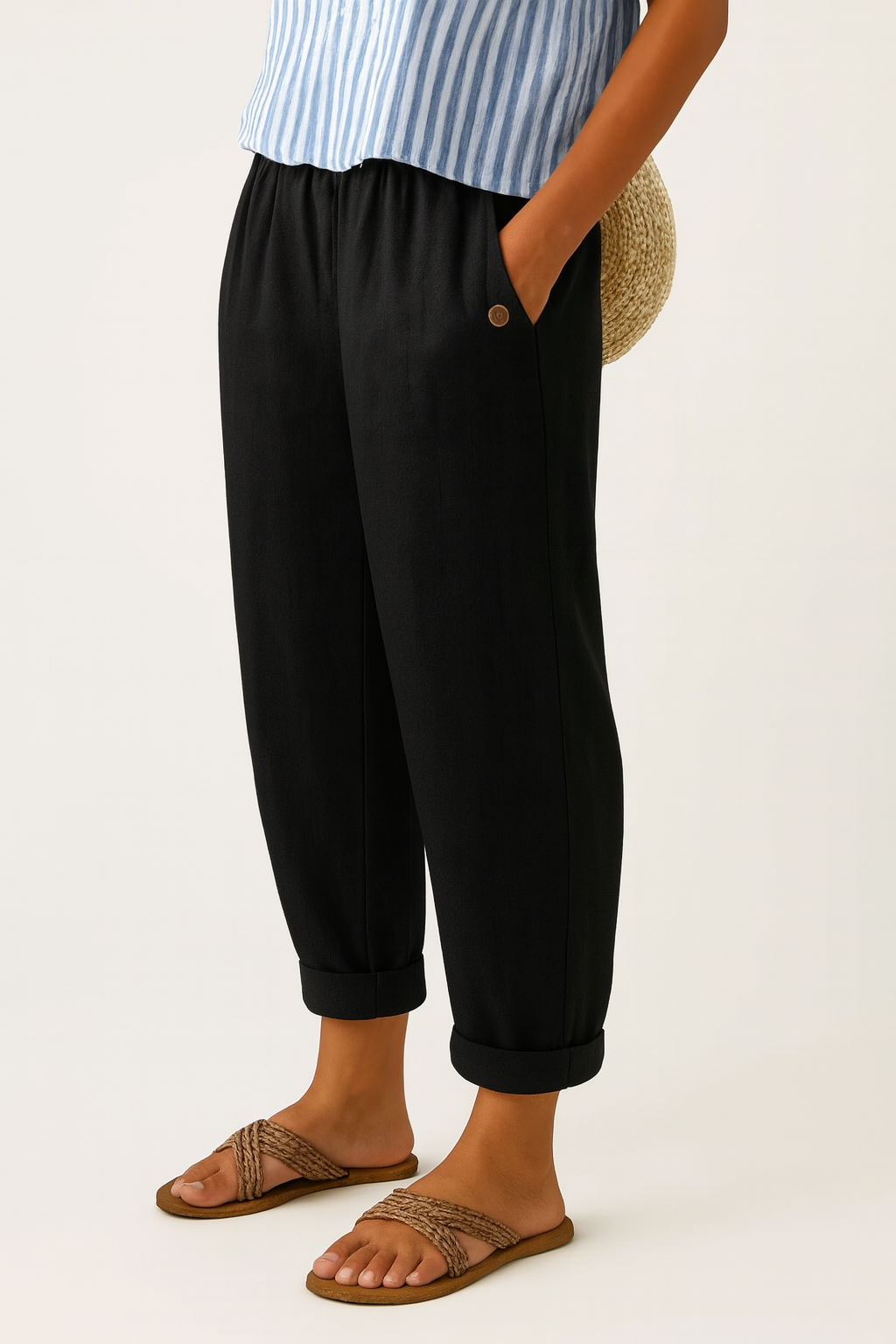 Estela| Pantalones atemporales con efecto lino
