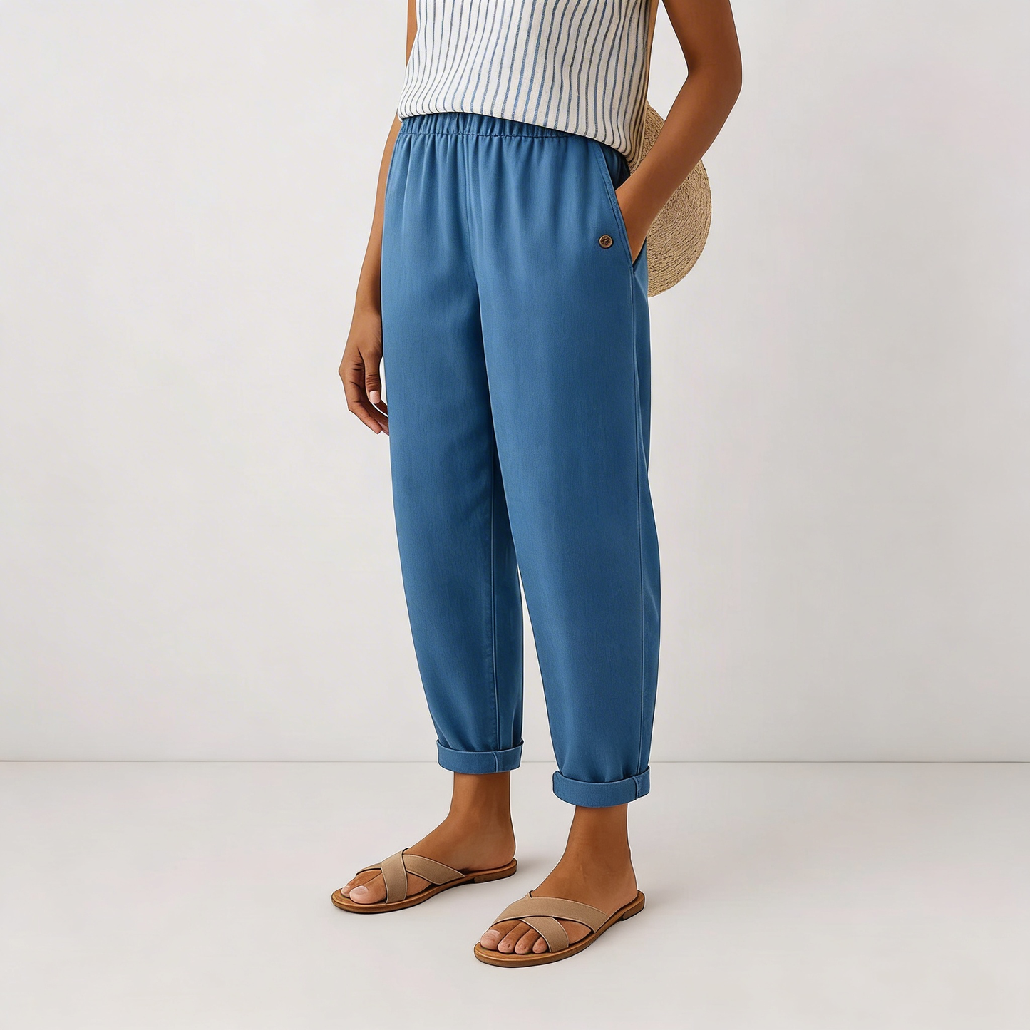 Estela| Pantalones atemporales con efecto lino
